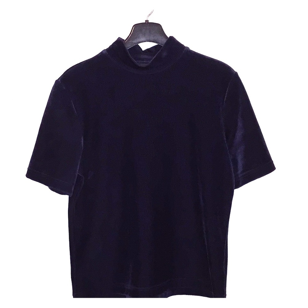 Lee | Velvet Short Sleeve Turtle Neck